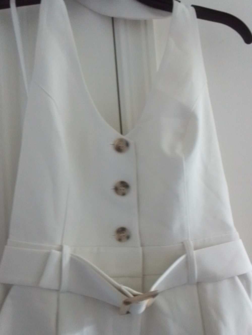 BCBGMaxAzria White Tailored Romper with Tag - Picture 4 of 6